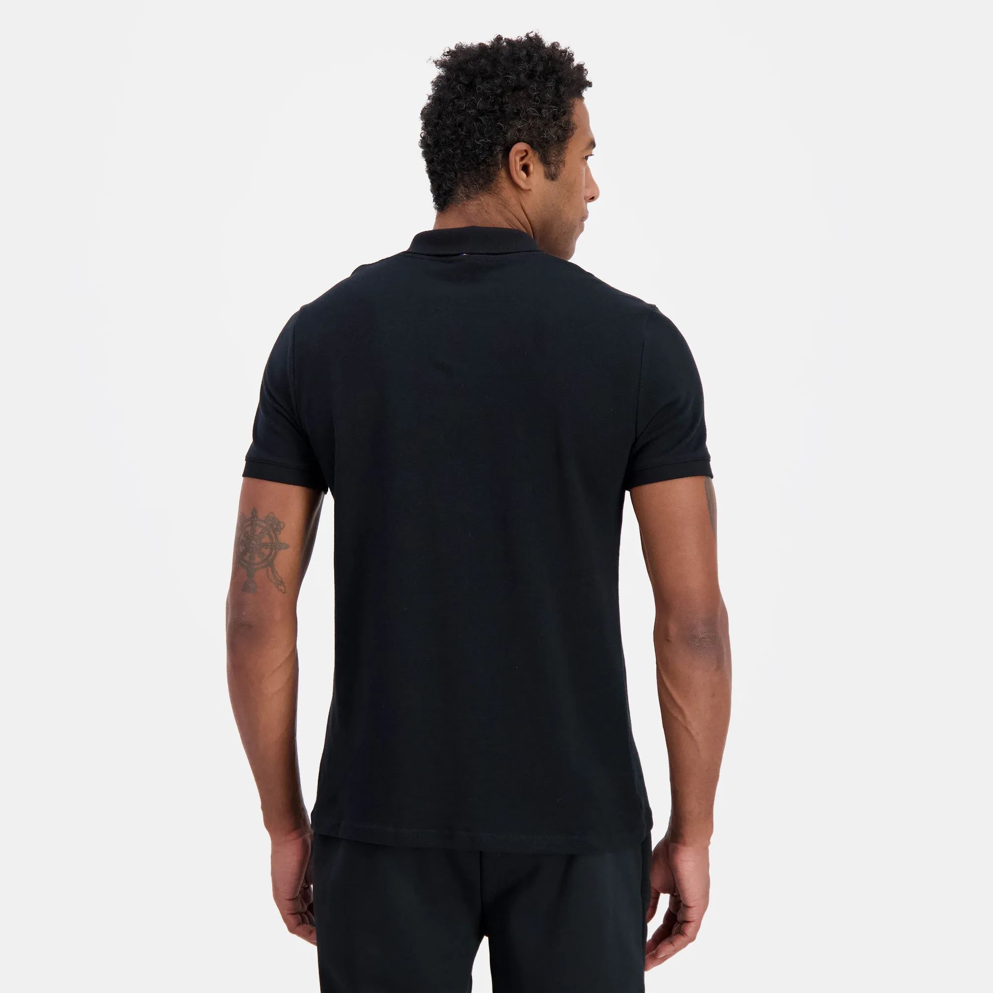 2410410-ESS T/T Polo SS N°1 M black | Polo Homme en jersey piqué coton