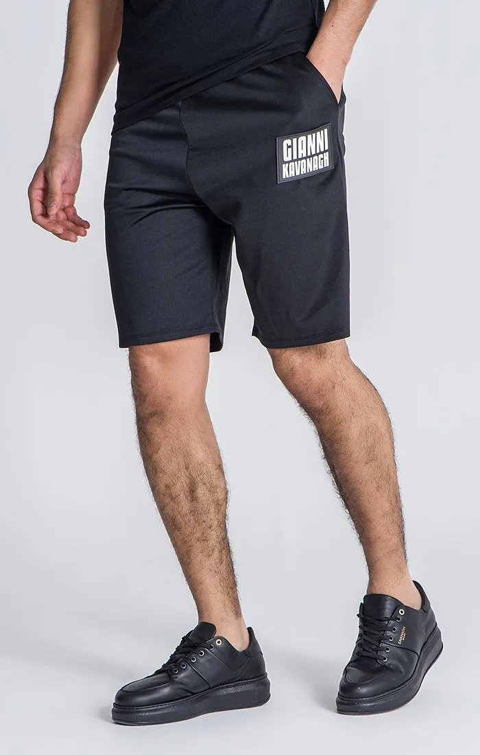 Black Cyber Loose Shorts