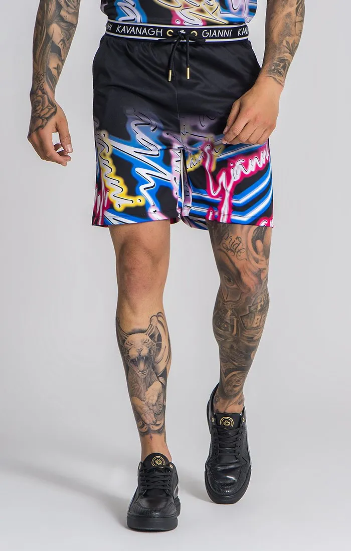 Black Soho Faded Shorts