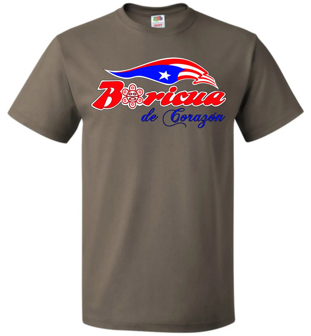 Boricua De Corazon T-Shirt (Small-6XL)