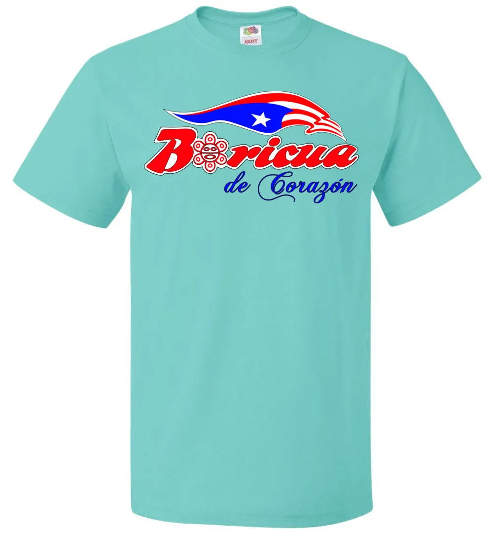 Boricua De Corazon T-Shirt (Small-6XL)