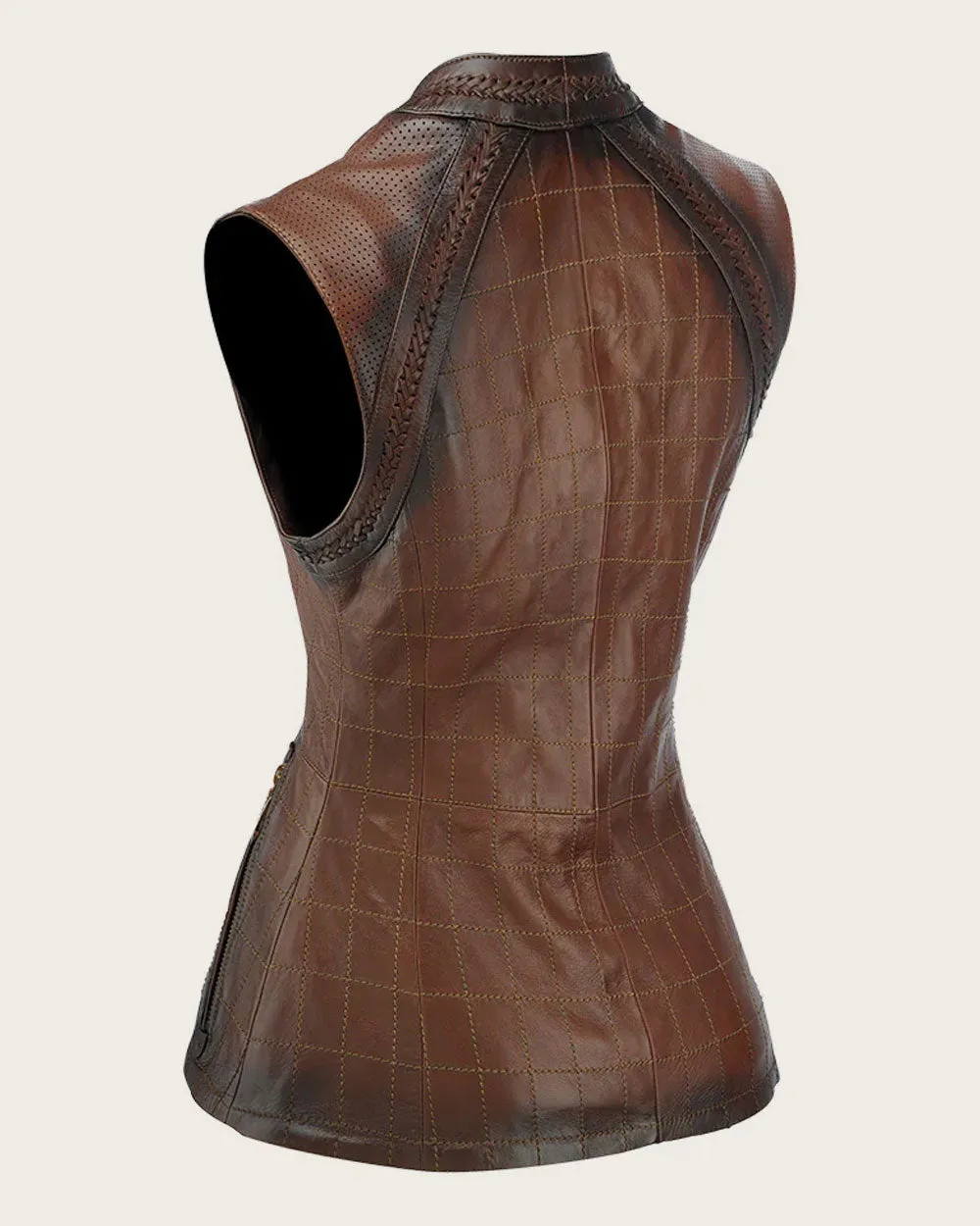 Brown ovine vest