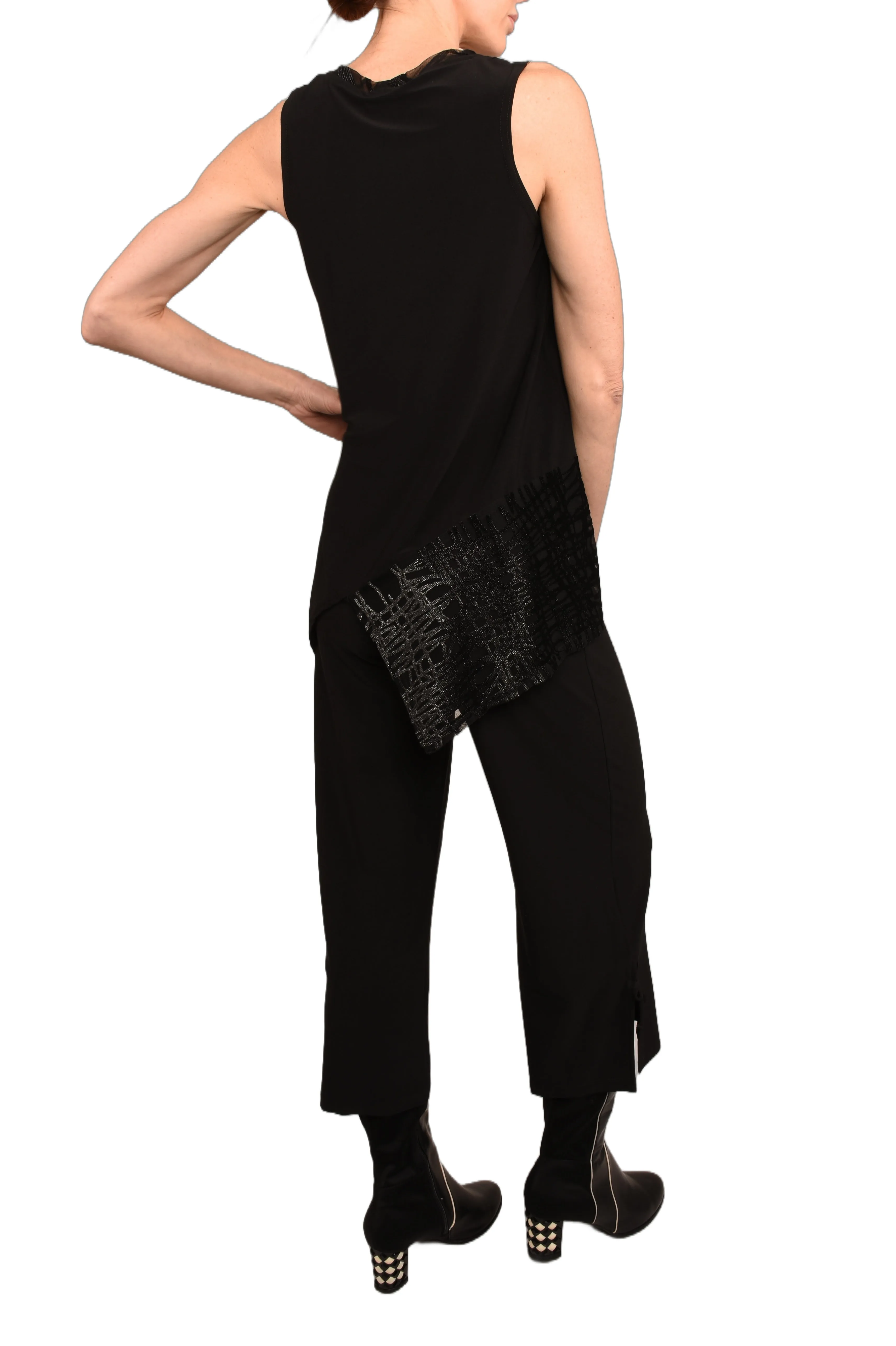 Cami noire "Notte"-CP757 | Black Tank Top "Notte"-CP757