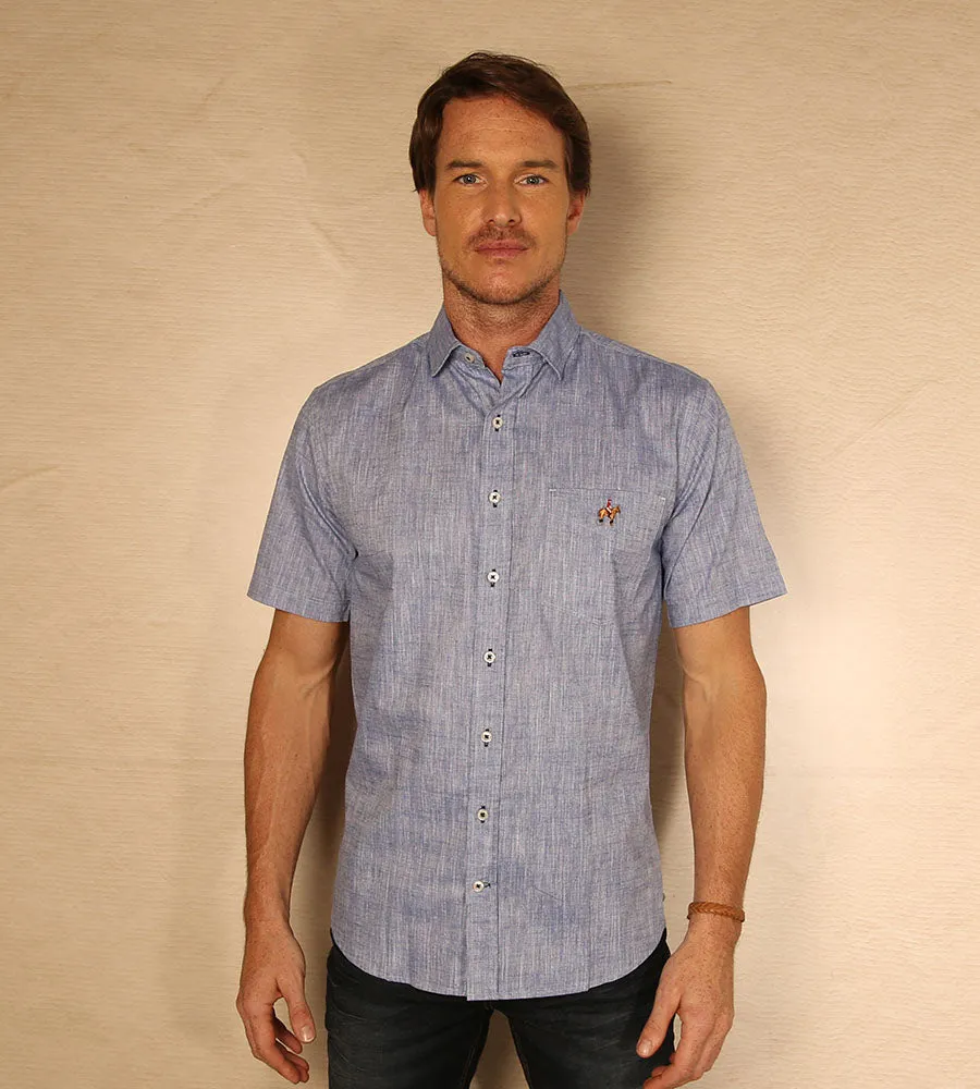 Camisa F/E Azul Medio M/C Ref. 104090623