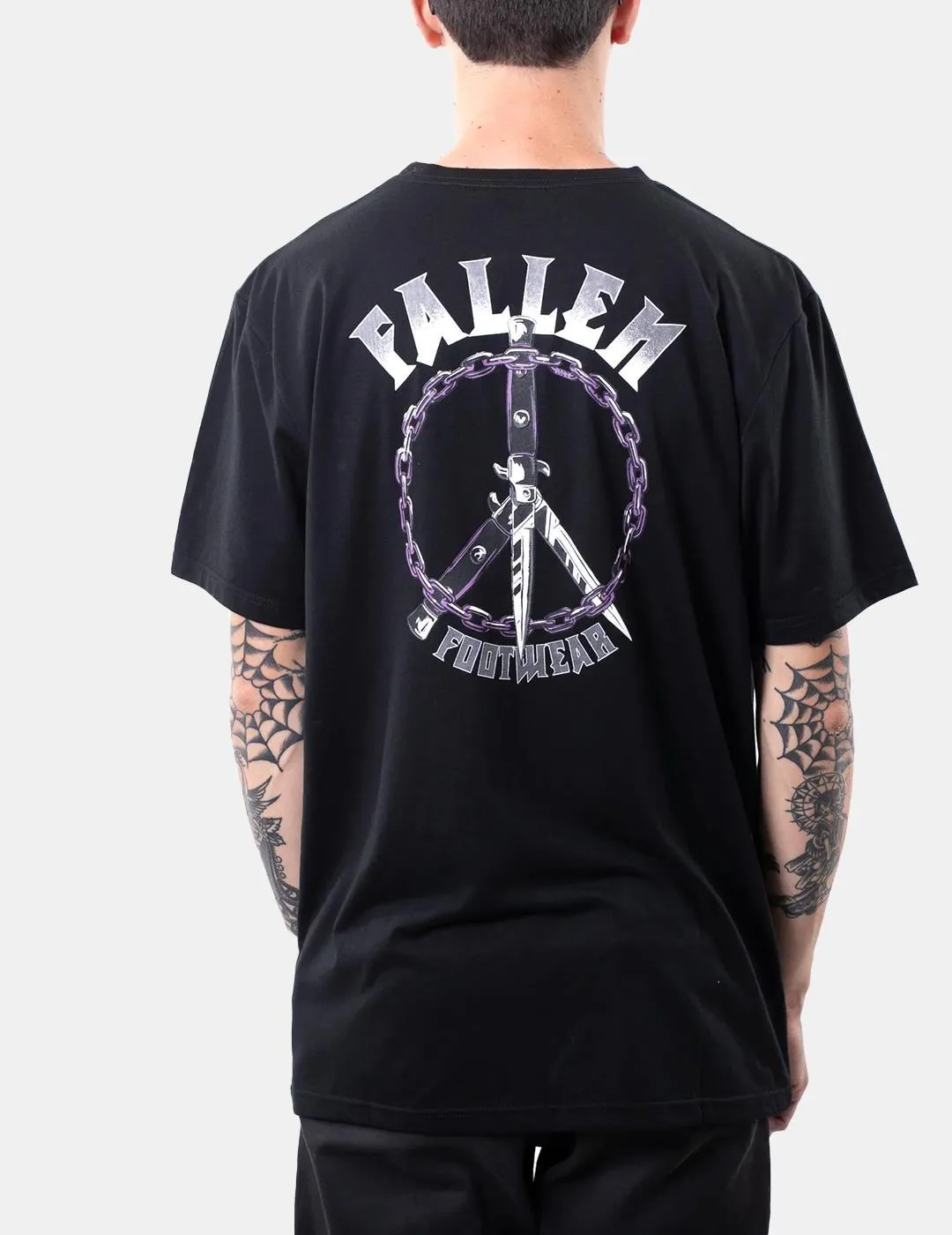 Camiseta Fallen Peace & War Negro Gris