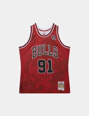 Camiseta Mitchell & Ness NBA Bulls Rodman Rojo