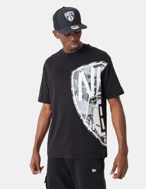 Camiseta New Era Large Team Logo Brooklyn Nets Blk