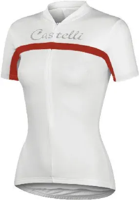 Castelli Womens Promessa Cycling Jersey - White Red