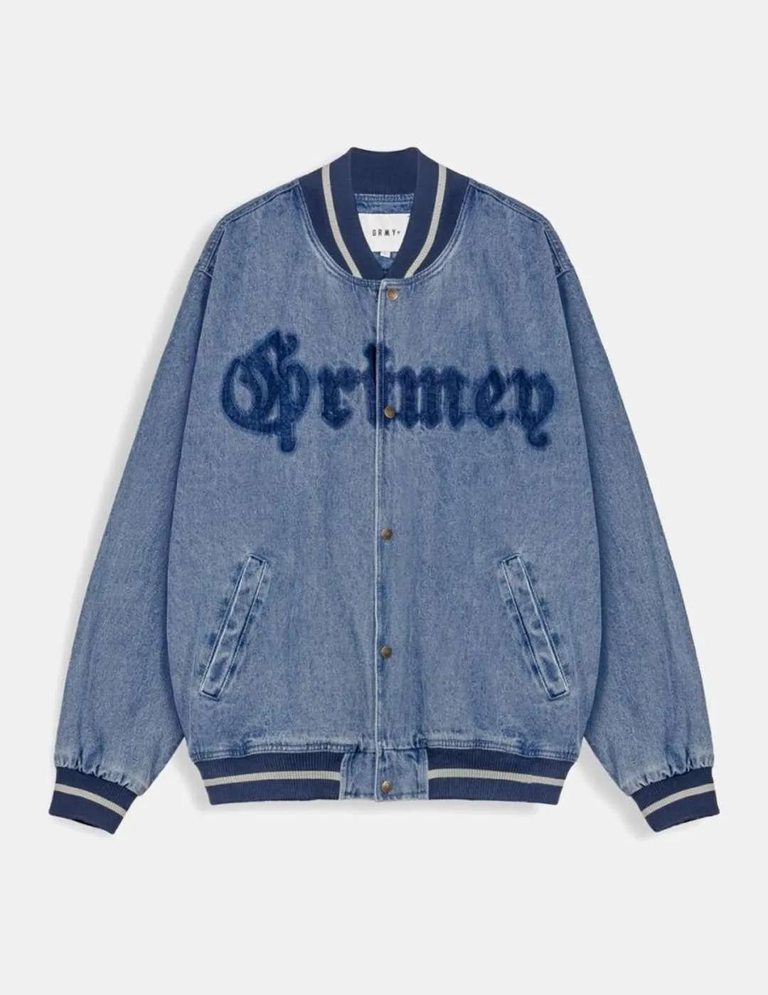 Chaqueta Grimey Causing Panic Denim Baseball