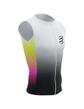 Compressport | Tri Postural Aero Tank Top | Heren | Safe Yellow / Neo Pink