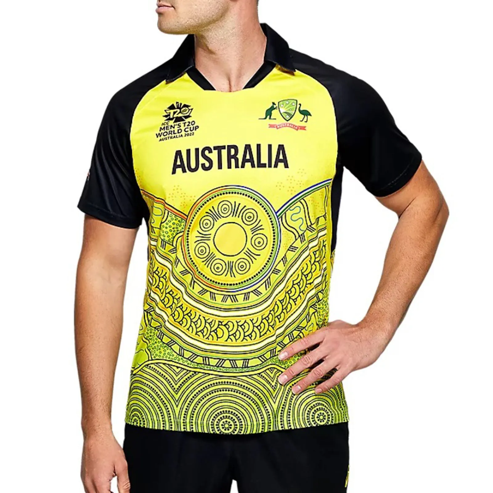 Cricket Australia 2022/23 WORLD CUP T20 Indigenous Replica Mens Shirt by Asics