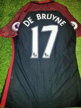 De Bruyne Manchester City MATCH WORN 2016 2017 Black Jersey Shirt L SKU# 776902-011