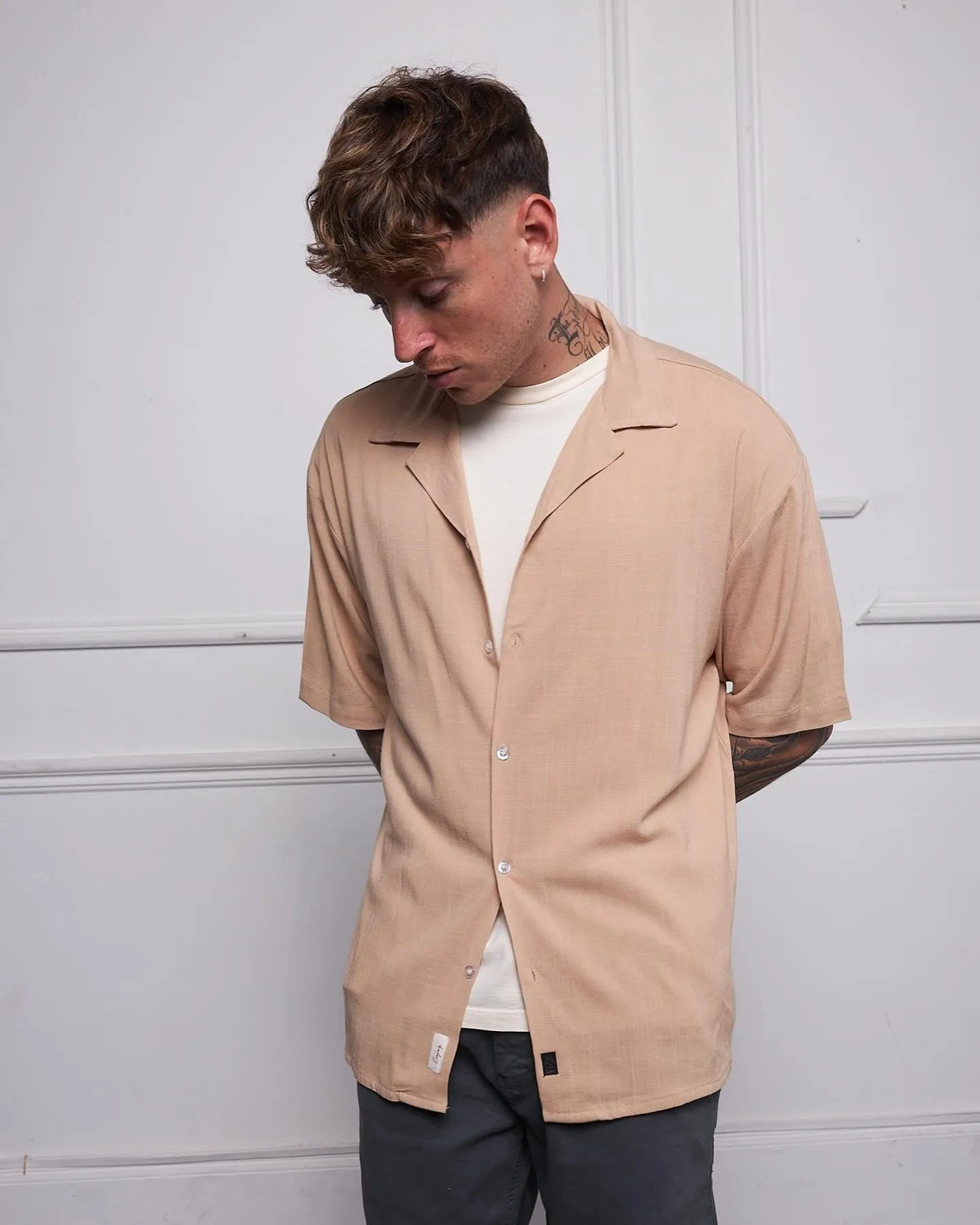 Oversized Ibiza Linen Shirt 24 - Arena