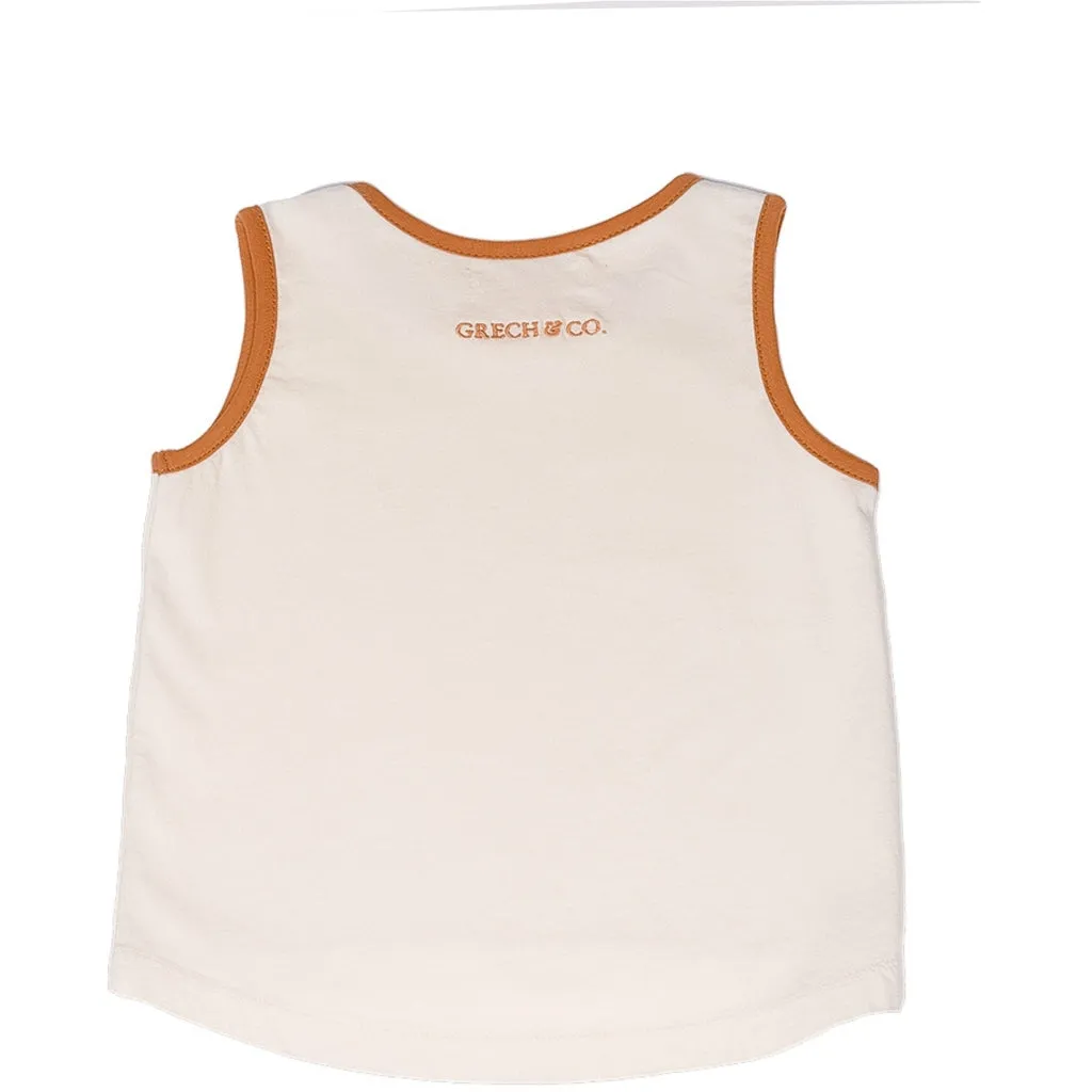 Oversized Tank Top | GOTS - Creamy White,Sienna